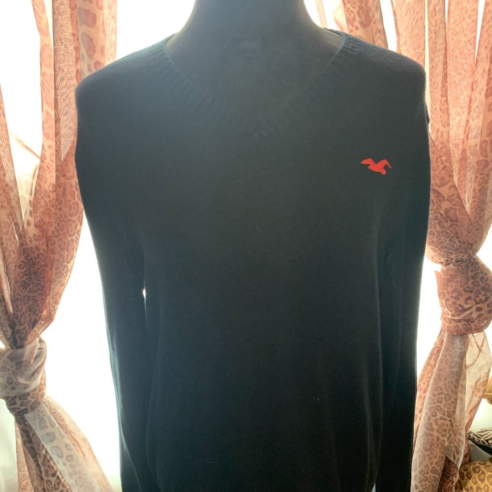 Hollister Navy V-neck Sweater size:M